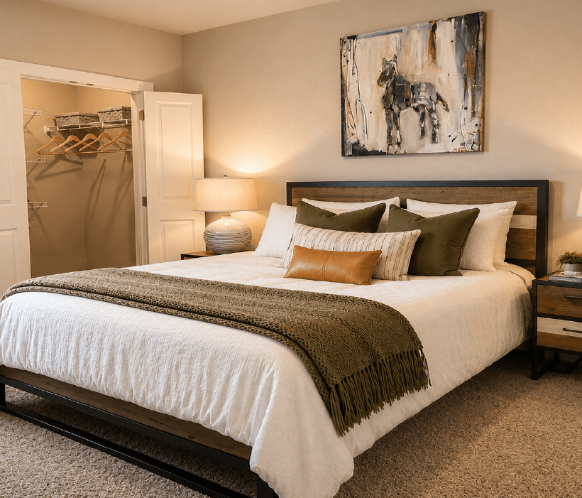 Spacious bedroom at The Ranch at Huntsville