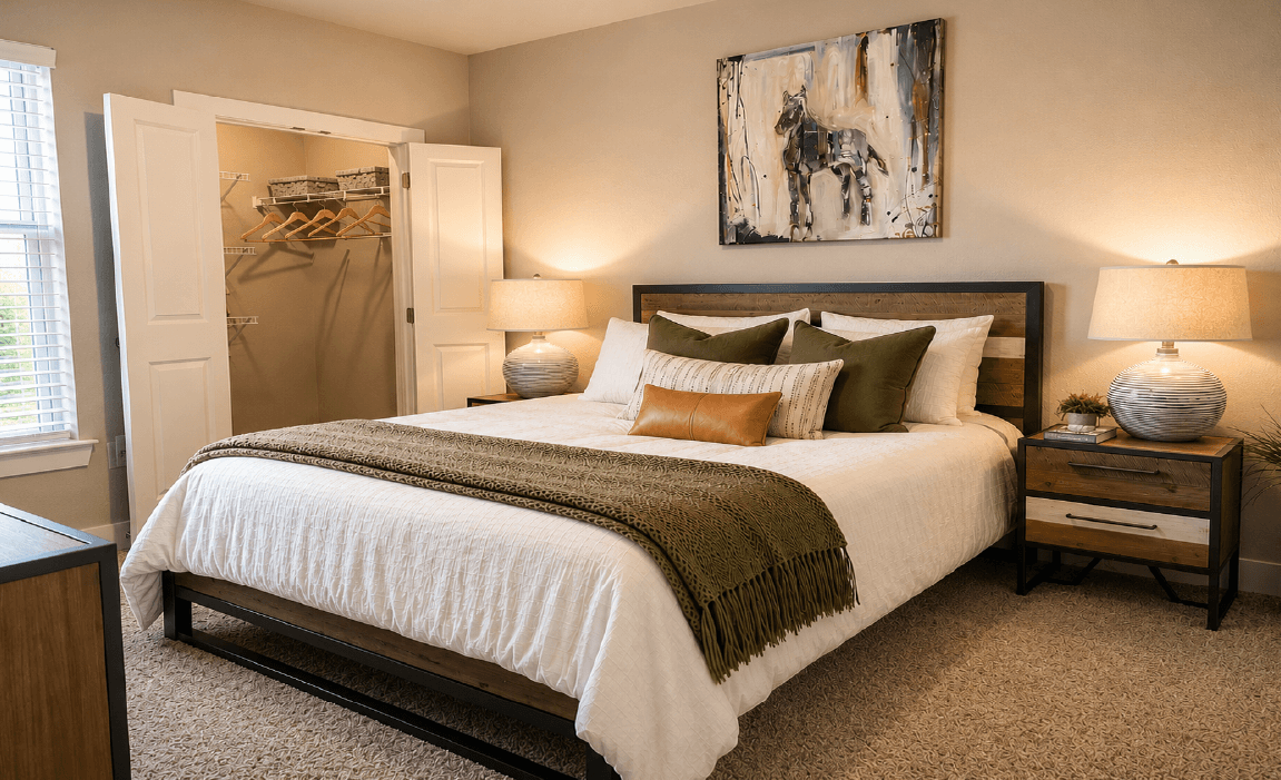 Spacious bedroom at The Ranch at Huntsville
