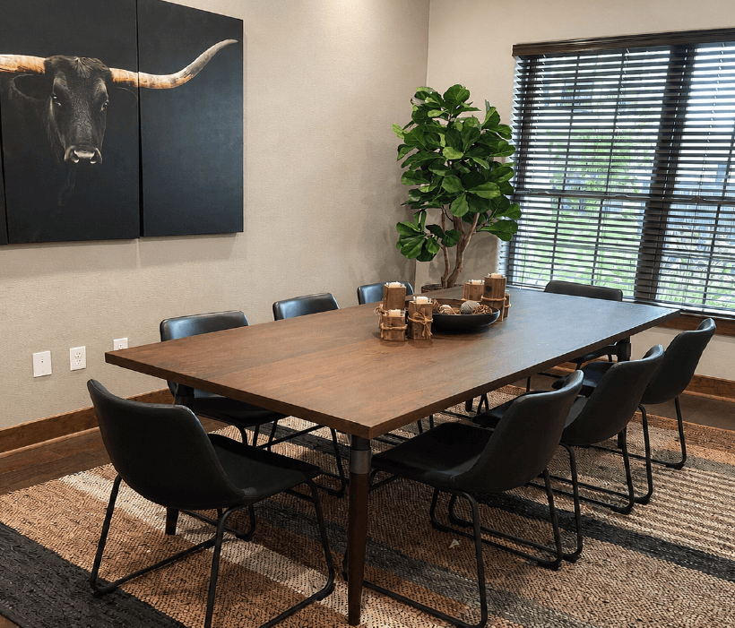 Elegant dining area in Huntsville apartment