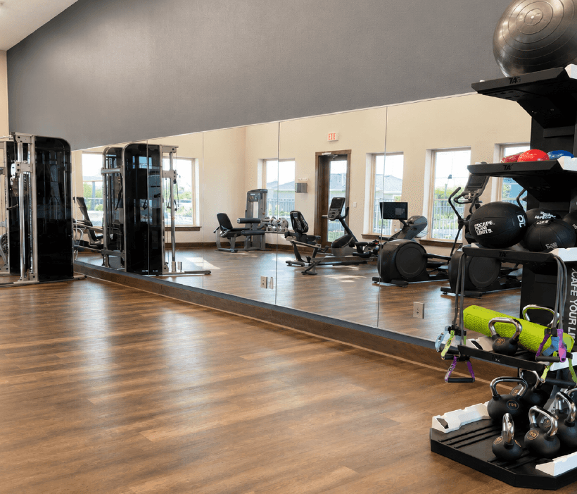 Apartment gym in Huntsville, Texas