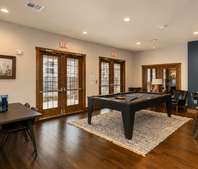 Billiards room at The Ranch at Huntsville