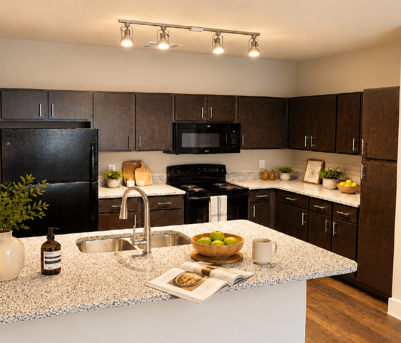 Modern kitchen at The Ranch at Huntsville