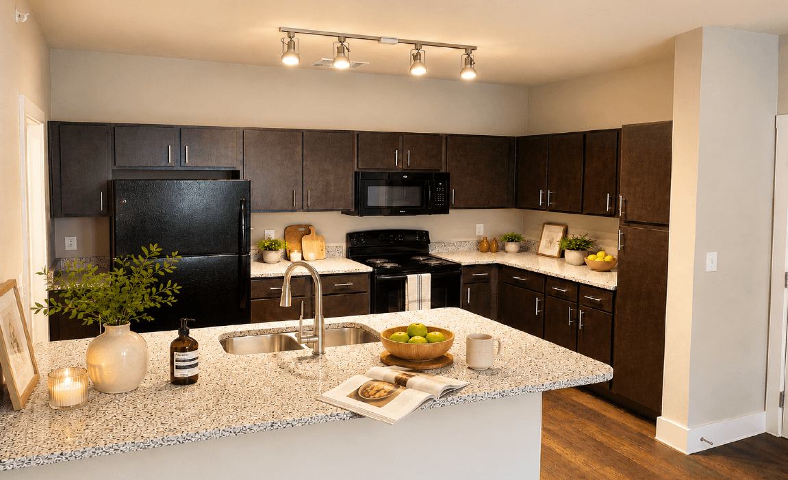 Modern kitchen at The Ranch at Huntsville